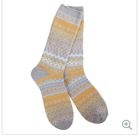 Crescent World's Softest Crew Sock Harbor Grey Womens Soft 6-11 NWT - Picture 7 of 7